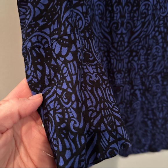 Soma Live Lounge Wear Cross-Back Tunic Splendor Mini Women's Medium Blue Black - Picture 7 of 10